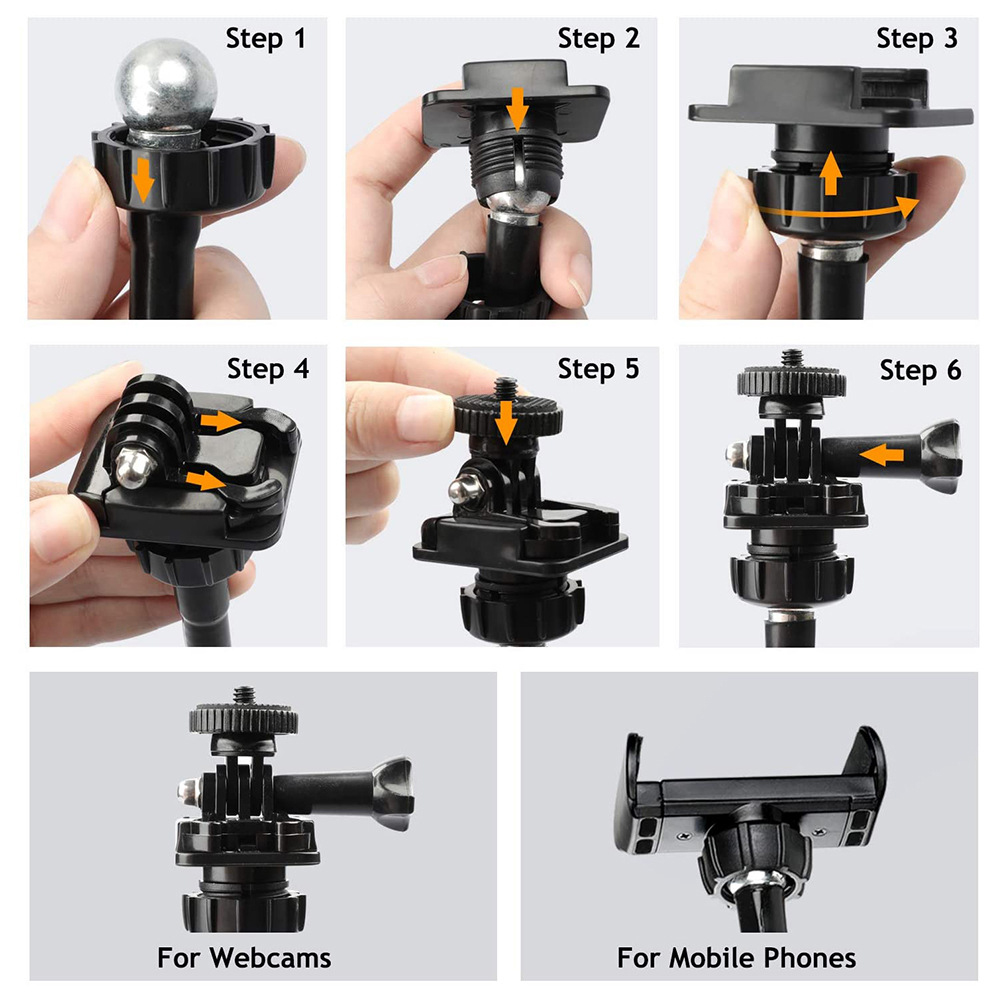 Webcam 4K - Flexible Gooseneck Webcam Stand for Logitech