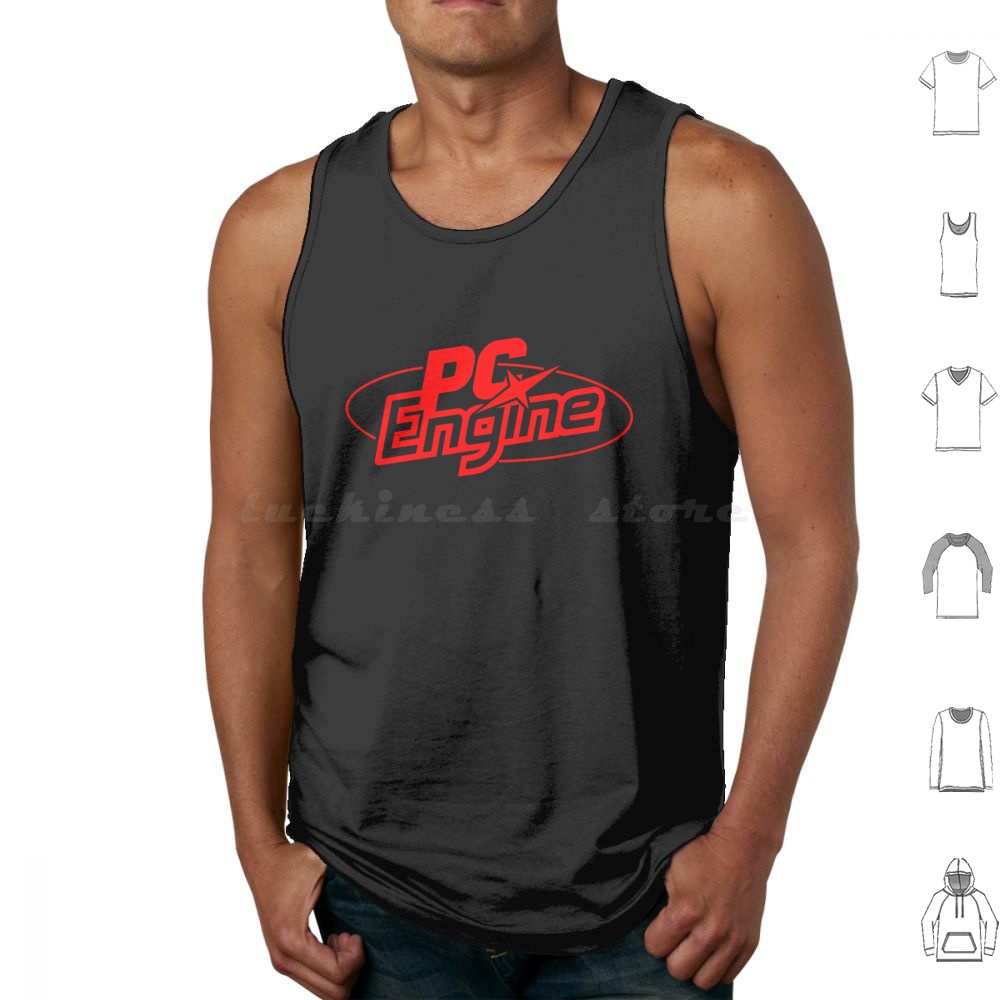 Japan Pc Gaming - Pc Engine Logo Tank Tops Print