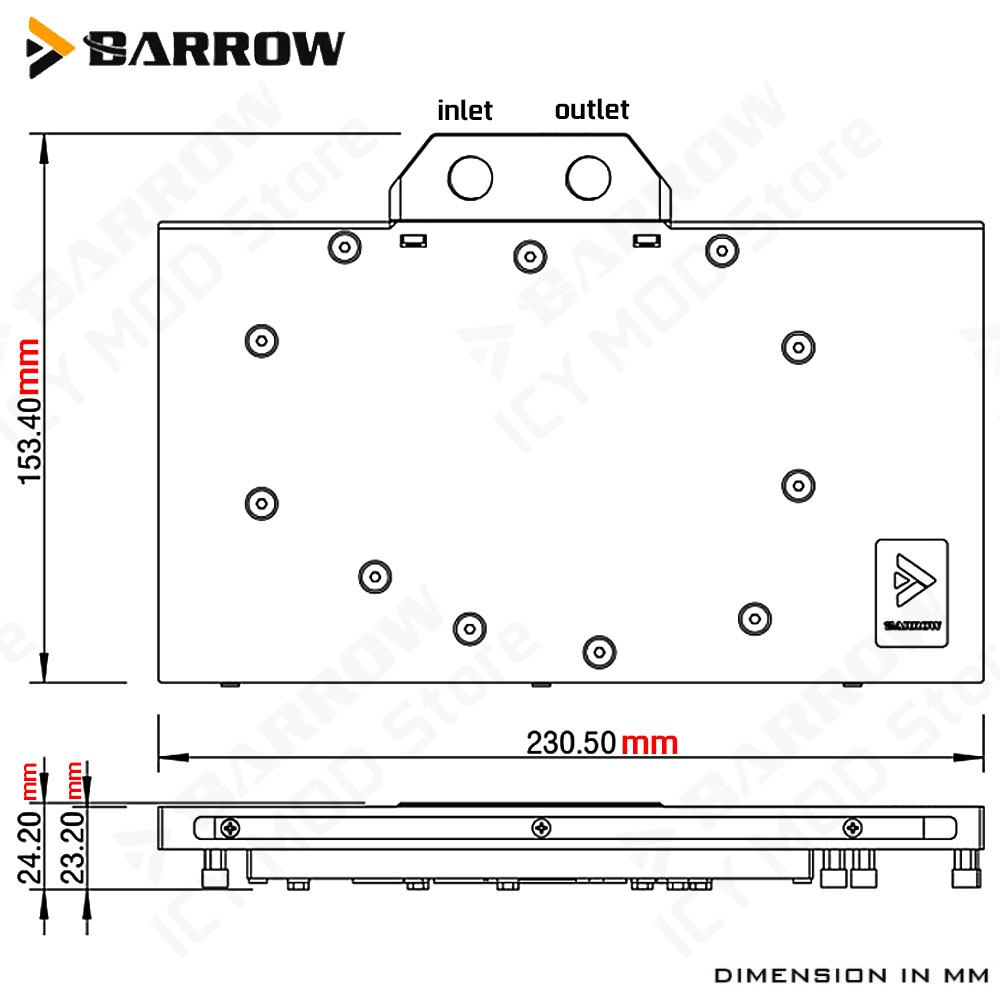 Barrow VGA Water Block for Gig - Pc Gaming Rtx 评论和价格