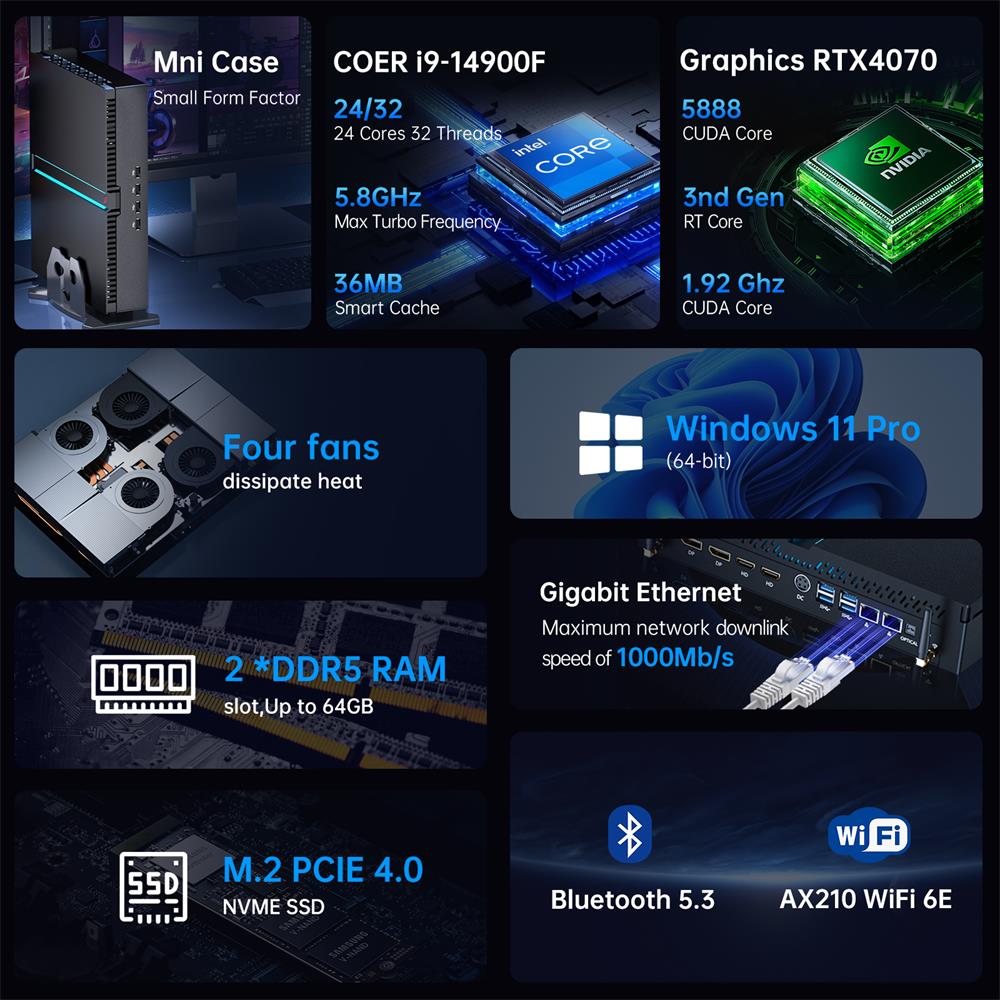 Msecore MV300 14th Intel Core  - Pc Gaming Intel Core I5 评论和价格