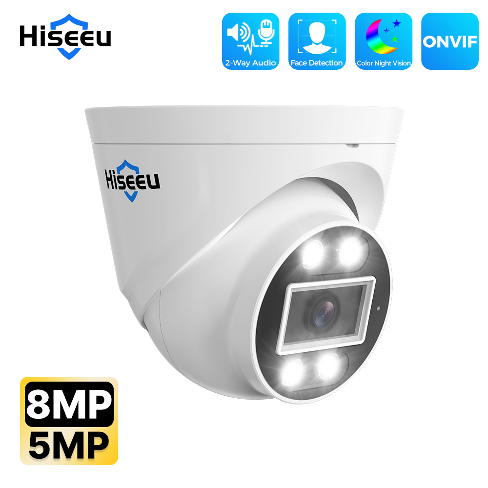Hiseeu 5MP 8MP 4K POE IP Camer - Webcam 4K 评论和价格
