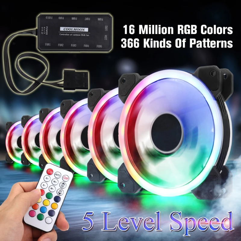 120mm RGB Quiet Adjustable PC  - Pc Gaming Ff 评论和价格
