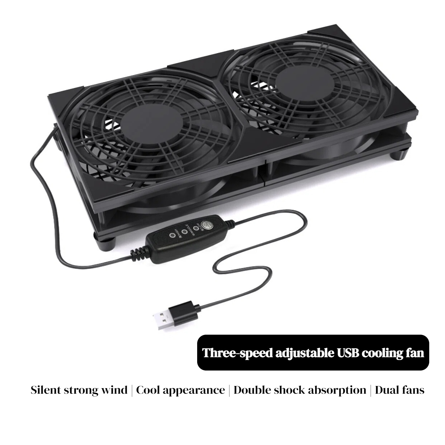 Dual USB Cooling Fan with 3-Sp - Pc Gaming Ff 评论和价格