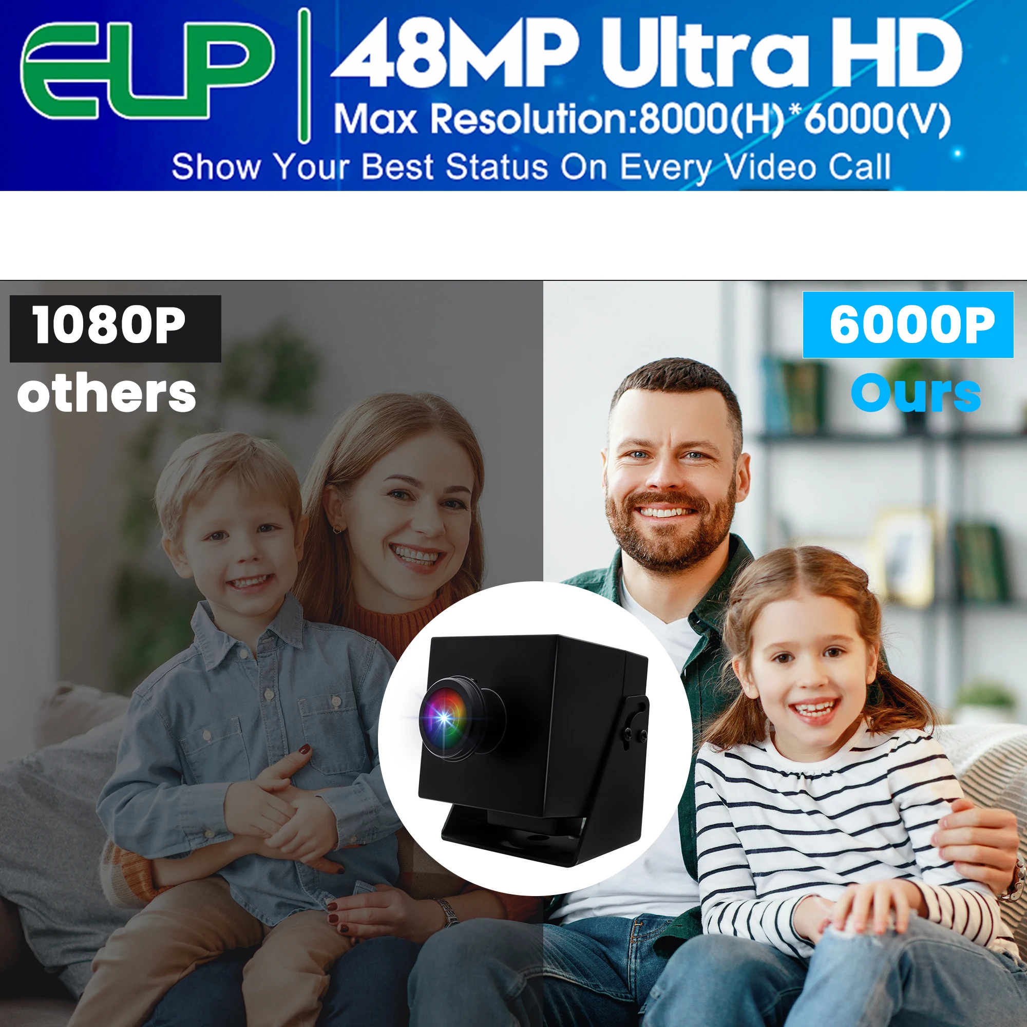 ELP 48MP 8K Ultra HD USB Camer - Webcam 4K 评论和价格