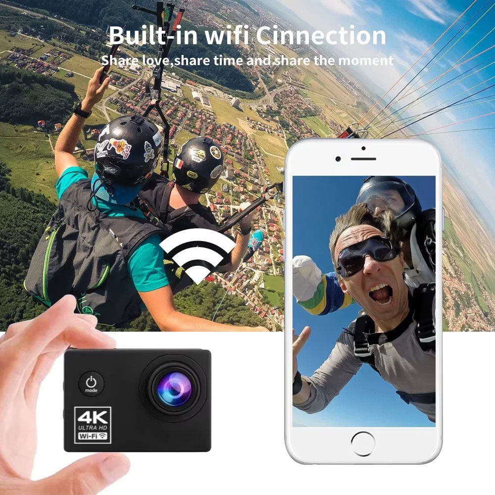 4K WiFi Action Camera Mini Wat - Webcam 4K 评论和价格