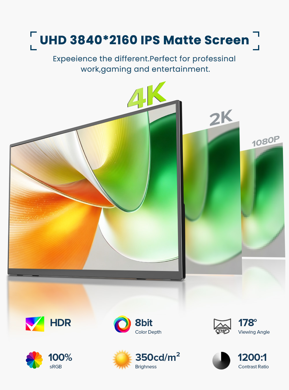 EVICIV 4K Portable Monitor 10- - Pc Gaming Video 评论和价格