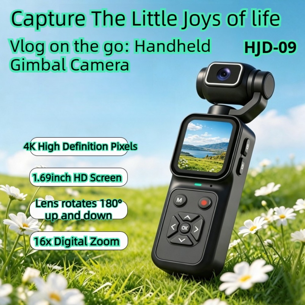 HJD-09 4K Vlogging Camera 180° - Webcam 4K 评论和价格